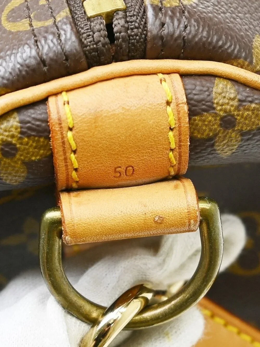 Best05 LOUIS VUITTON KEEPALL 50 BANDOULIERE HANDBAG